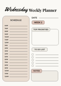 White Weekly Planner A4 Template - Page 3