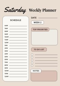 White Weekly Planner A4 Template - Page 6