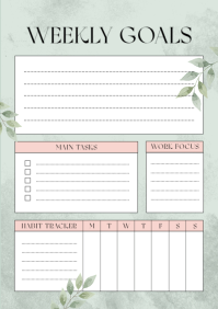 Белый Weekly Planner A5 Template - Page 2