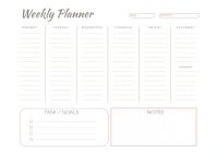 White List-based Weekly Planner Poster A1 template