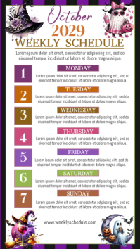 White Weekly Schedule Instagram-verhaal Template