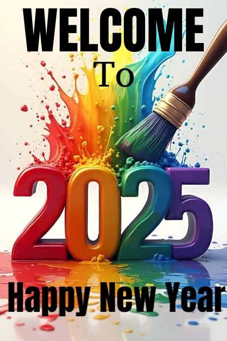 White List-based Welcome To 2025 Poster template
