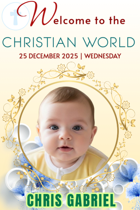 White List-based Welcome To The Christian World Poster template