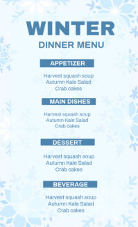 Winter Menu Pattern Winter Menu Template | PosterMyWall