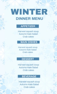 White List-based Winter Menu Template Design Us Legal