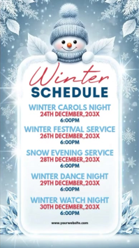 White List-based Winter Opening Hours Invitation Instagram Story template