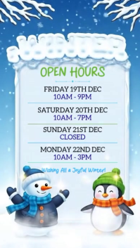 White List-based Winter Schedule Instagram Story template