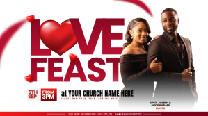 White  Love Feast  Digital Display template