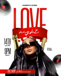 White Love Night Club Instagram Post template