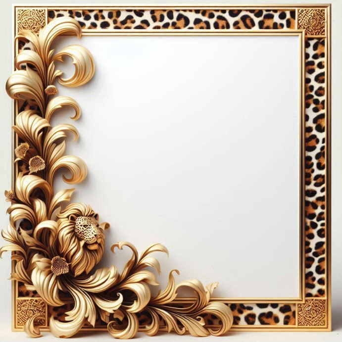 Copy of White Luxury Leopard Animal Frame | PosterMyWall