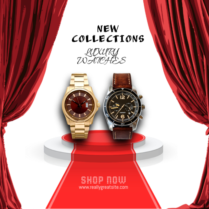 Basic Watch Post White Luxury Watches Instagram Post Template | PosterMyWall