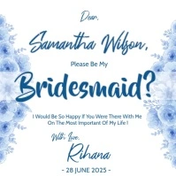 White Maksimalis Bridesmaid Invitation Special Elegant Pos Instagram template