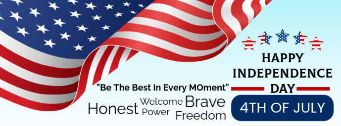 White Maksimalis Independence Day America Foto Sampul Facebook Ikhava Yesithombe se-Facebook template