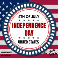 White Maksimalis Independence United States 4th July Pos Instagram template