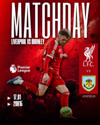 Rød Football Match Instagram Portrait Template