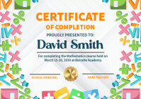 Mathematics Certificate Flyers Template | PosterMyWall