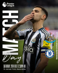 Black Football Match Instagram Portrait Template