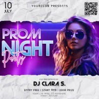 White Maksimalis Prom Night Party Pos Instagr Instagram 帖子 template