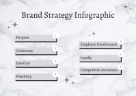Blanco White Marble Brand Strategy Infographic A4 Template