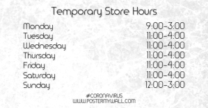 White Marble Store Hours Facebook Image Post template