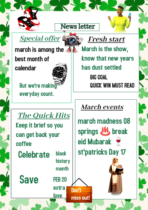 White March Events A4 Template | PosterMyWall