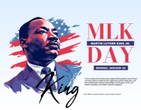 White Martin Luther King Jr. Day Design Poster/wallboard template