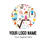 White  Mathematics Euclidean Formula Number L Logo template