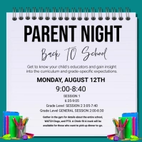 White Maximalist , Parents Meeting Flyer, Par Instagram-Beitrag template