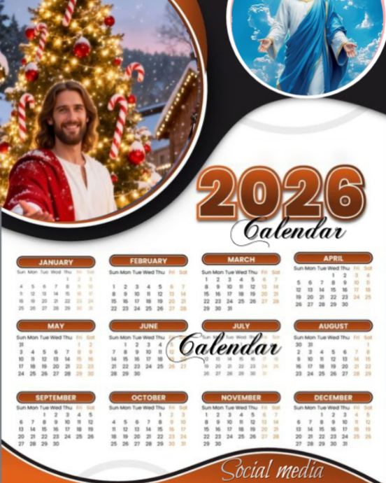 White Maximalist 2026 Calendar Design Template Instagram Portrait ...