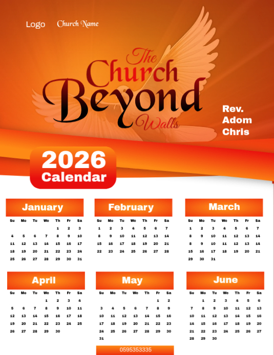White Maximalist 2026 Calendar Flyer (us Letter) Template | PosterMyWall