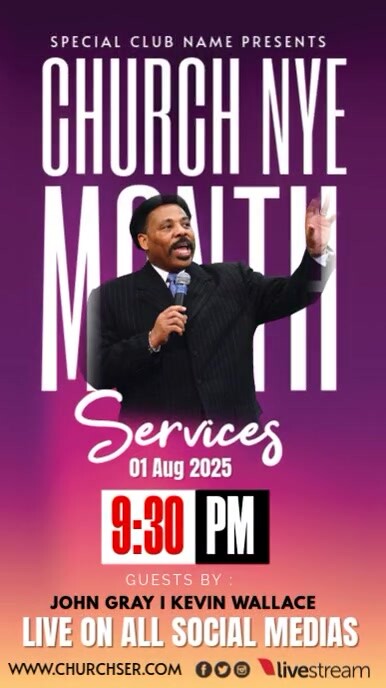 White Maximalist 3d Church Services Instagram Story template