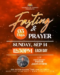 White Maximalist 3days Fasting And Prayer  Instagram Portrait template