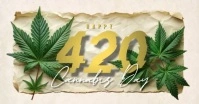 White Maximalist 420 Cannabis Day  Facebook S template