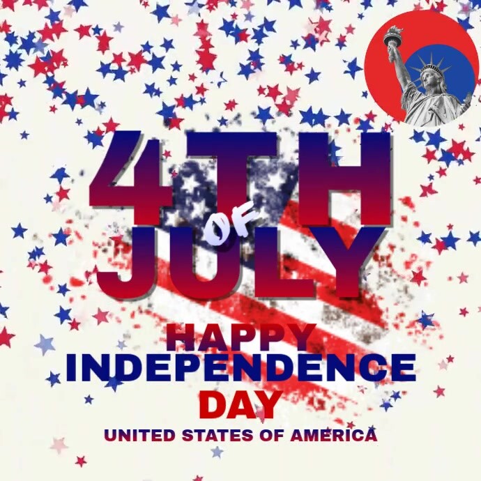 White Maximalist 4th Of July   Usa Independence Day Instagram Post Iphosti le-Instagram template