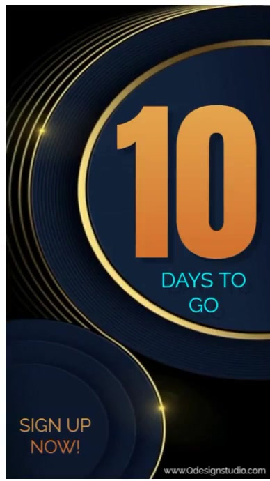 White Maximalist 5 Day To Go Editable Countdown Digital Display (9:16) template