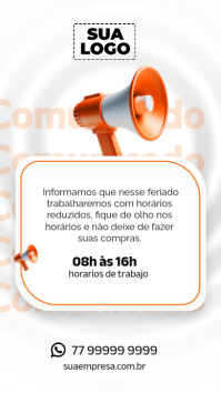 White Maximalist A Important Announcement With Megaphone Icon 3d  Instagram Story template