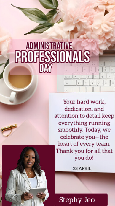 White Maximalist Administrative Professionals Day Post Instagram Story ...
