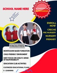 White Maximalist Admission Flyer (us Letter) template
