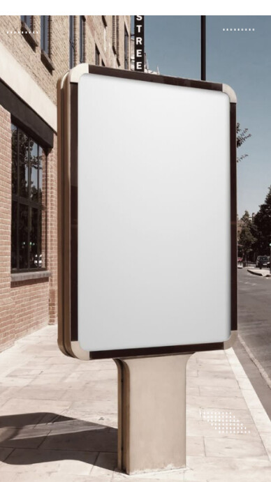 White Maximalist Advertisement Sign Board Mockup Instagram Story ...