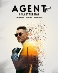 White Maximalist Agent Movie Cover Instagram Portrait template
