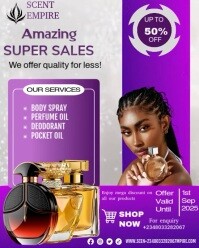 White Maximalist Amazing Perfume Sale Flyer  Instagram Portrait template