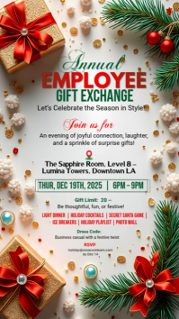 White Maximalist Annual Employee Party Instagram Story template