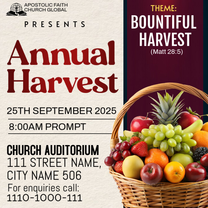 White Maximalist Annual Harvest Thanksgiving Ads Instagram Post template