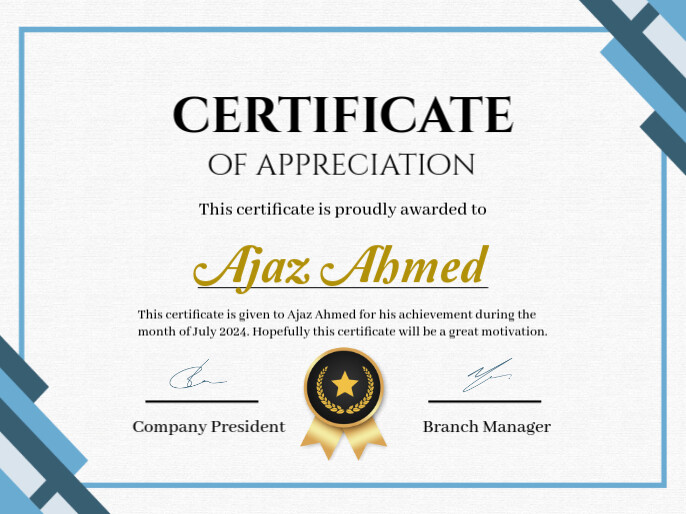 Copy of White Maximalist Appreciation Certificate Background Check ...