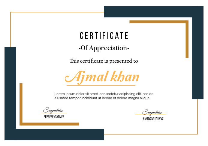Copy of White Maximalist Apprection Certificate A4 | PosterMyWall