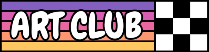 White Maximalist Art Club  Google Classroom Banner template
