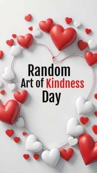 White Maximalist Art Of Kindness  Instagram Story template