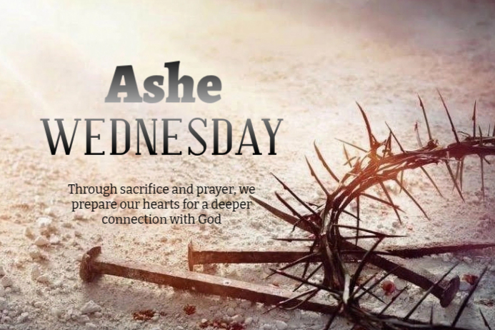 White Maximalist Ash Wednesday Label Template | PosterMyWall
