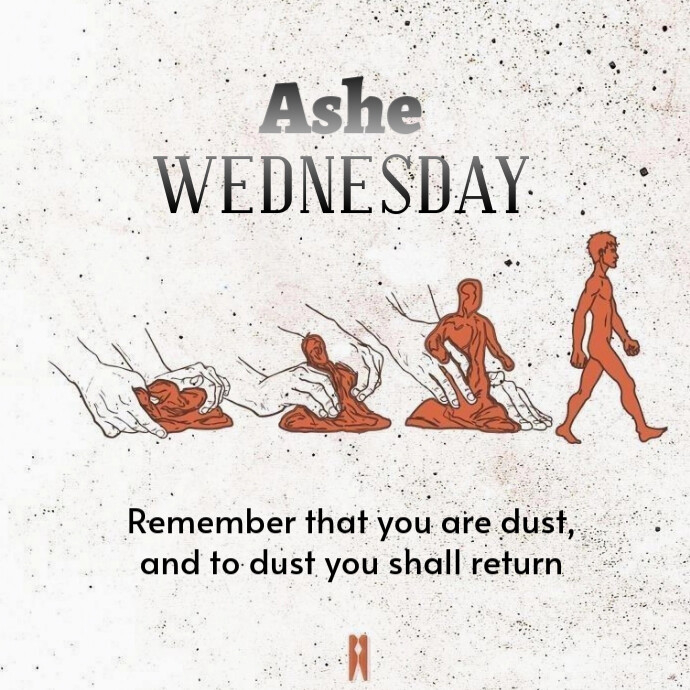 White Maximalist Ash Wednesday Logo template