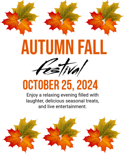 Plantilla de White Maximalist Autumn Fall Flyers Flyer (us | PosterMyWall